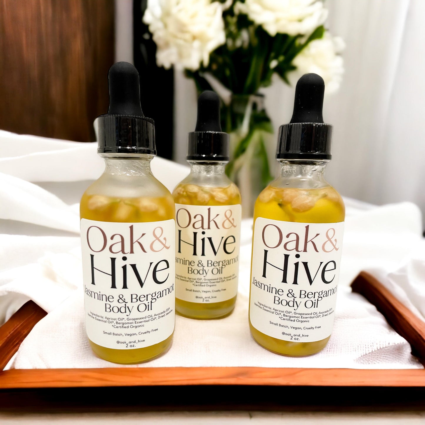 Jasmine & Bergamot Body Oil – Oak & Hive