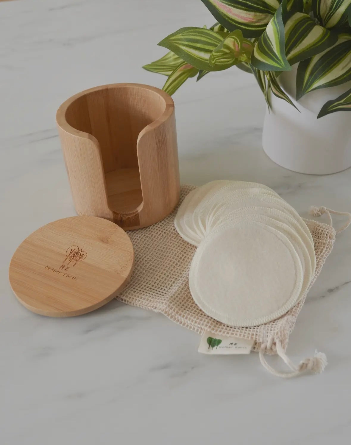 Bamboo Storage Box and Hemp Cotton Rounds